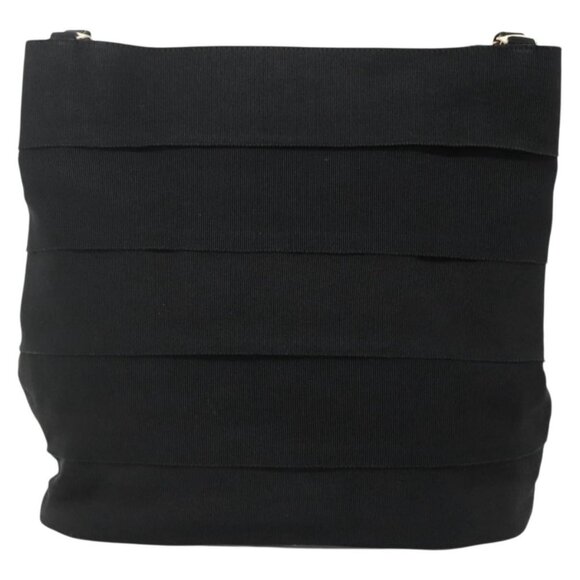 Salvatore Ferragamo Vala Shoulder Bag Canvas Black Gold Auth - Picture 3 of 16